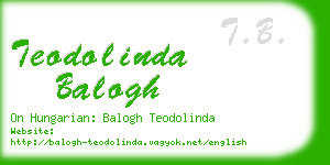 teodolinda balogh business card